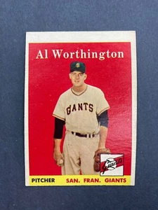 1958 Topps #427 Al Worthington (San Francisco Giants) (B) - Picture 1 of 2