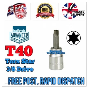 T40 Halfords Advanced Torx Star 3/8” Drive Socket Tool *FREE RAPID POST* NEW - Picture 1 of 2