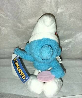 New Jakks Pacific SMURFS Vanity Smurf with Mirror Plush Doll 8" Stuffed Animal  - Image 1 of 4
