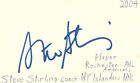 Steve Stirling Coach NY Islanders NHL Hockey Autographed Signed Index Card