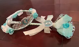 Authentic Disney Store Elsa Frozen Tiara and Light Up Wand ~ Preowned - Picture 1 of 9