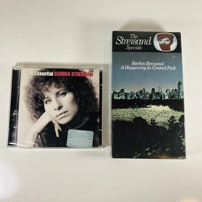 Barbra Streisand VHS/CD LOT: A Happening in Central Park VHS & The Essential CD Foto 1 de 4