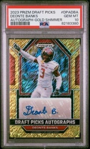 2023 PRIZM DRAFT PICKS ENTWURF PICKS AUTO GOLD SCHIMMER/15 #DPADBA DEONTE BANKS - Bild 1 von 2
