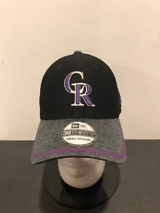 Colorado Rockies New Era 39Thirty Hat Flex Cap Small Medium Gray Rim - Picture 1 of 6
