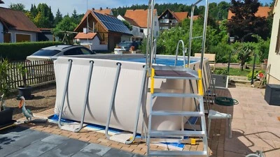 Bestway Frame Pool Komplett-Set mit Filterpumpe und Technik- 549x274x122cm gebr. - Bild 1 von 4