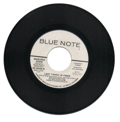 MARLENA SHAW  45 RPM Promo Record  "LAST TANGO IN PARIS"  Stereo/Mono  MINT! - Image 1 of 2