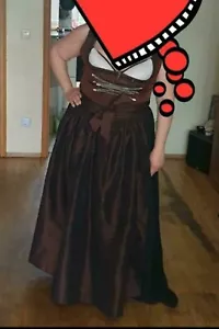 Marken-Dirndl Gr. 48 lang, Schwarz/Braun - Bild 1 von 6