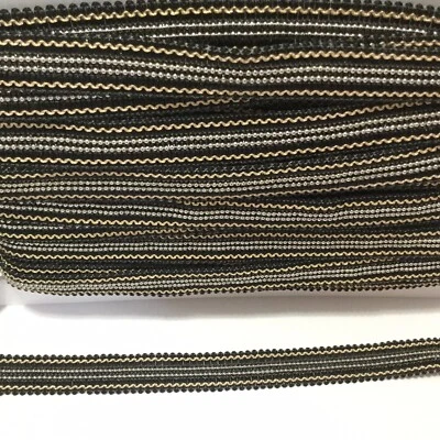 Gimp отделка черное золото серебряные бусины в ярдах домашнего декора Crafts новый - Изображение 1 из 3