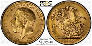 1924P Sovereign in PCGS MS62 - Picture 1 of 3