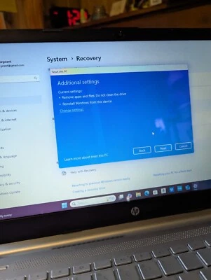 GUC, HP laptop windows 11 home, 4 GB RAM, 64-bit OS, 14" touchscreen, Wiped - Image 1 of 4