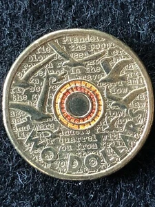 2015 AUSTRALIAN $2 COIN ORANGE FLANDERS FIELD REMEMBRANCE DAY TWO DOLLAR CIRC - Picture 1 of 6