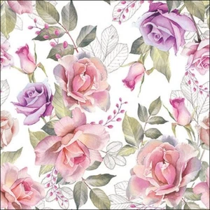 20 Papierservietten, Servietten JOSEPHINE / Rosen Ambiente 33x33cm - Bild 1 von 1