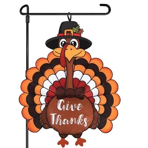 Thanksgiving Garden Flag Outdoor Decorations for Outside Double-Sided Printed... - Picture 1 of 7