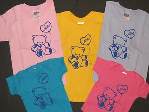 Lithuanian Infant Toddler T-Shirt: TEDDY BEAR Meskiukas LABAS Hello 6M-4T Youth - Picture 1 of 1