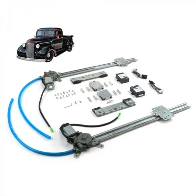 Chevy Truck 1935-1940 Flat Door Glass One Touch Power Window Kit Regulator Motor - Image 1 of 4