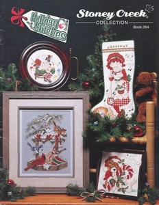 Holiday Stitches Kreuzstichmuster Stoney Creek Buch 264 Strumpf Vögel Engel - Bild 1 von 2