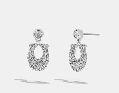 Brincos de pavê Coach Signature - Imagem 1 de 4