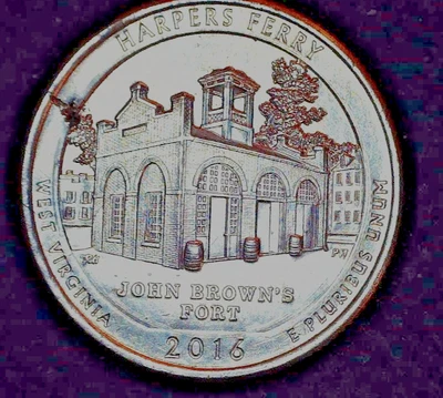 { 2016 P Harper’s Ferry Quarter Crack & Die  Errors - Image 1 of 4