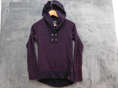 Mountain Hardwear Pullover Womens XS Wool Blend Striped Hooded Sweater Warm - Image 1 of 4