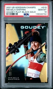 MIKAELA SHIFFRIN 2021 UD Goodwin Champions #G10 Platinum Black Gold /249 PSA 10 - Picture 1 of 2