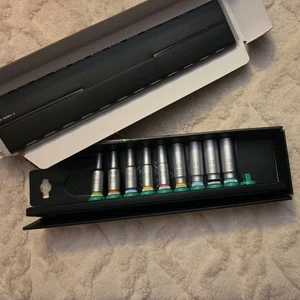 Wera Zyklop Magnetic Socket Rail A Deep 1 Set 1/4" Drive 9 Pieces 05005410001 - Picture 1 of 5