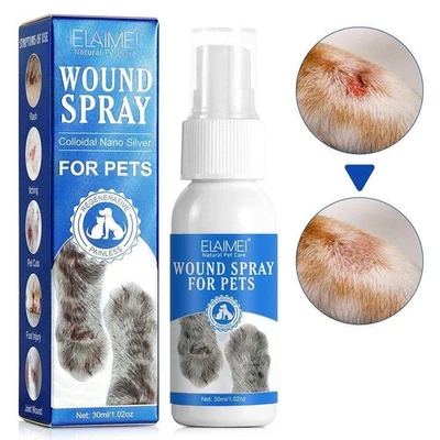 Pet Wound Spray Promote Healing Itch Relief Hot Spot Treatment for Dogs & Cats - Image 1 of 4