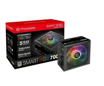 Thermaltake Smart RGB 80 Plus 700W Supply PS-SPR-0700NHFAWU-1 Power Supplies - Image 1 of 4