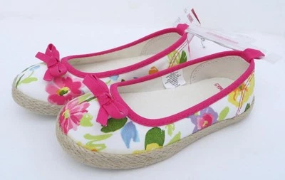 New NWT Girls Gymboree Fairy Fashionable Watercolor Espadrille Ballet Flats 9 - Image 1 of 4