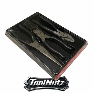 Snap-on Tools NEW PLR300BK BLACK 3 Piece Precision Alloy Pliers Cutters Set USA - Picture 1 of 12