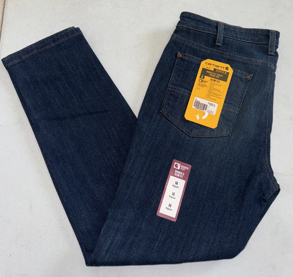 Carhartt Womens Jeans 18 Slim Fit Rugged Flex Tapered Leg BD4976-W -