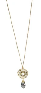 Hobe Signed Teardrop Pendant Necklace - Picture 1 of 7