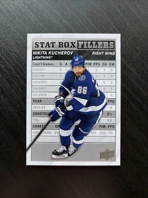 2023-24 Upper Deck Stat Box Fillers #SB-1 Nikita Kucherov Tampa Bay Lightning - Image 1 of 2