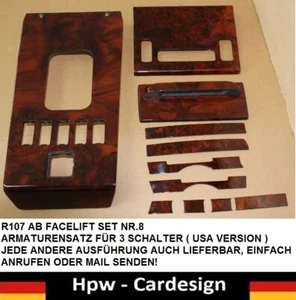 WOOD MERCEDES R107 WOOD INTERIOR ROOTWOOD BY MOP SET NO.8 - Picture 1 of 2