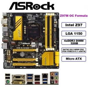 Placa madre ASRock Z97M OC Formula Intel Z97 LGA1150 DDR3 SATA3 HDMI DVI-D SPDIF - Imagen 1 de 8
