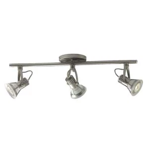 Satin Nickel Three Light Track Fixture from the Vortex Collection - Picture 1 of 1