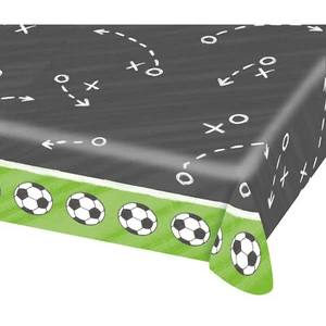 Football Party Table Cover Lions Paper Tablecloth Tablecover Soccer Pitch Sport - Picture 1 of 1