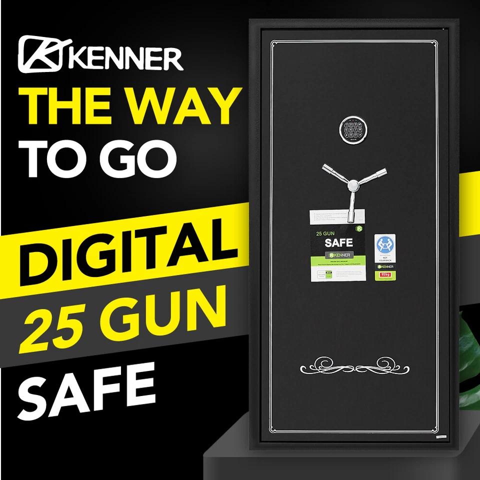 KENNER 25 GUN SAFE FIREARM RIFLE STORAGE STEEL HEAVY DUTY CABINET - image 1 of 4