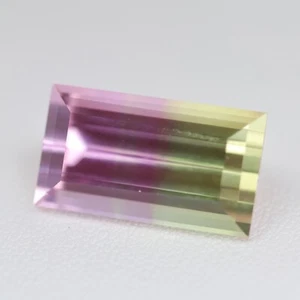 16.1ct Recrystallized Bi-Color Pink/Peach Sapphire Baguette 18x10 Lab Grown  - Picture 1 of 5