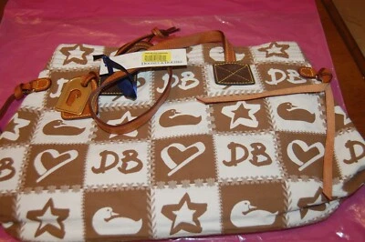 Dooney & Bourke cream & brown Graffiti Purse, Shoulder  Handbag, Tote 1975 NWT - Image 1 of 4