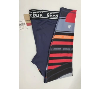 NWT Reebok Women's XL Workout Pants High Rise Tights WOR MYT ENGINEERED TIGHTS - Picture 1 of 6