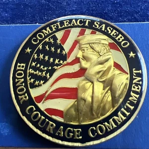 US Navy Comfleact Sasebo Re-Enlistment Challenge Coin - Picture 1 of 8