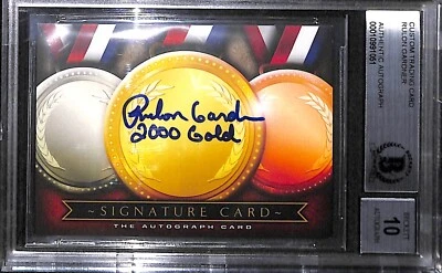 RULON GARDNER SIGNED SIGNATURE CARD BAS COA OLYMPIC WRESTLER GEM MINT 10 AUTO - Image 1 of 4