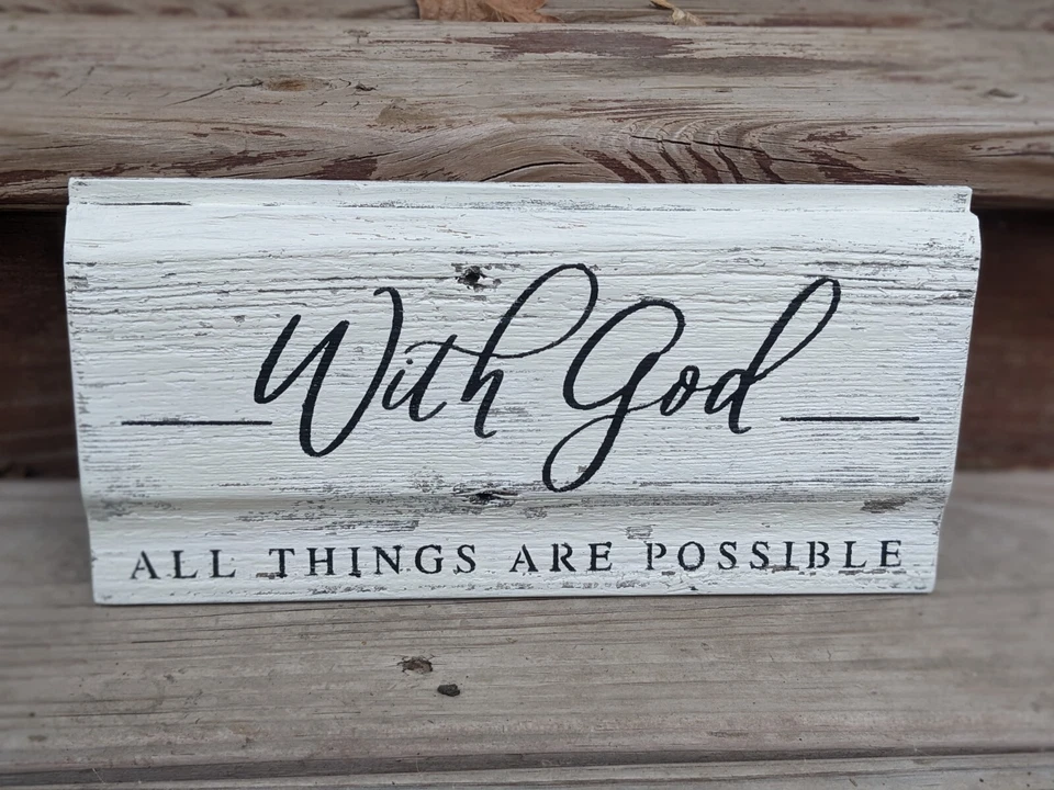 Hand painted wood sign from repurposed barn wood for home decor or gift - Image 1 of 1