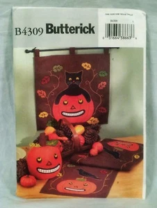 Butterick B4309 Halloween Decorations Pattern Table Runner Centerpiece Banner - Picture 1 of 2