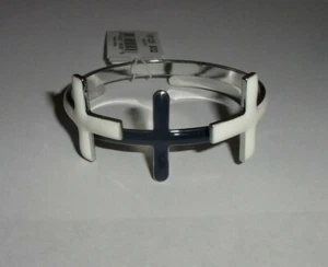 VIVI (COOKIE LEE) SET OF 2 CUFF CROSS BRACELETS #19125 WHITE & DARK BLUE NEW - Picture 1 of 2