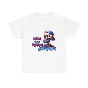 Camiseta de algodón pesado unisex Dads With Beards Are Better - Imagen 1 de 29