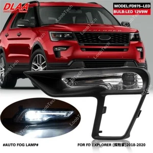 LED Fog Light Bumper Frame Cover Daytime Running Light For Ford Explorer 2018-20 - Picture 1 of 9