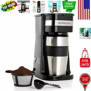Portable Drip Coffee Maker with Reusable Filter & Travel Mug for Coffee Lovers - Picture 1 of 11