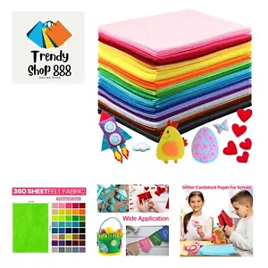 360 Pcs Felt Fabric Sheets for Craft 12 x 8 Inch Felt Squares Bulk Assorted C... - Picture 1 of 8
