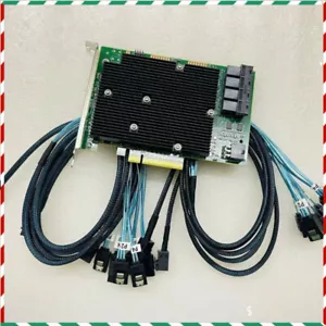 9300-16i LSI IT Mode 16-port SAS9300-16I 12GB/s Host Bus Adapter W CABLES US - Picture 1 of 6